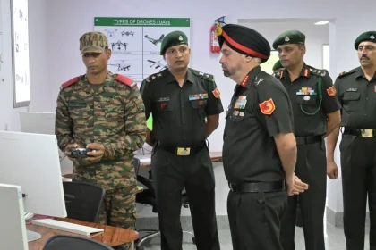 Lt Gen Chadha Reviewing