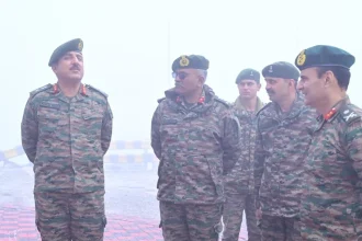 Lt Gen Manraj Singh Mann Reviewing