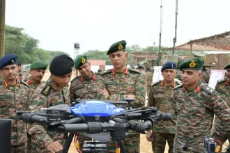 Lt Gen Mohit Malhotra Reviews Combat Readiness, Drone and Counter-Drone Innovation at Hisar Military Station