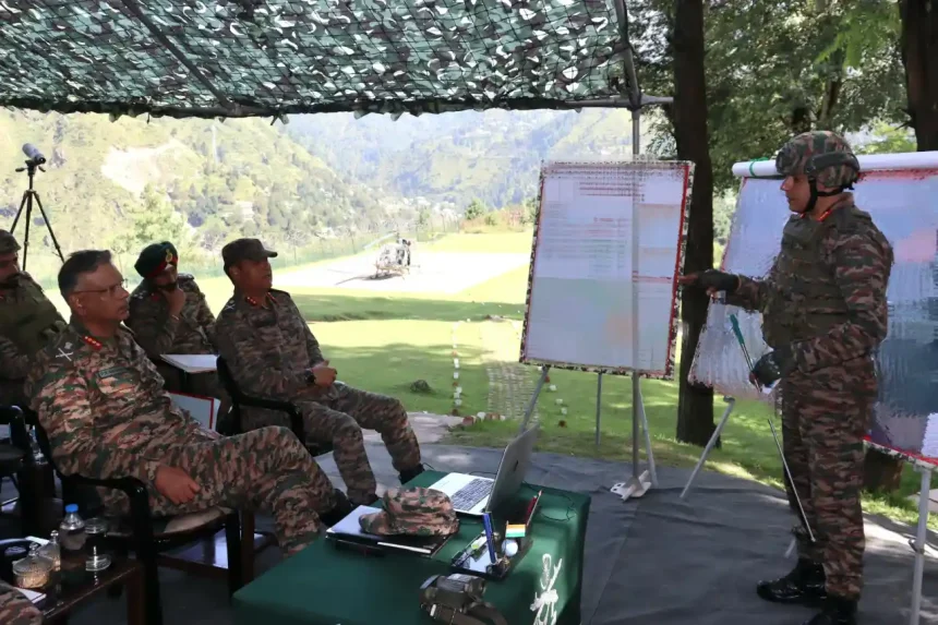 Lt Gen PK Mishra Reviewing 1
