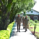 Lt Gen PK Mishra Reviewing