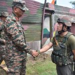 Lt Gen PK Mishra Shaking Hands