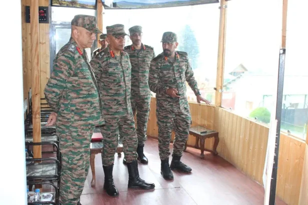 Lt Gen Pratik Sharma Reviewing