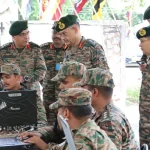 Lt Gen Pushpendra Singh Reviewing