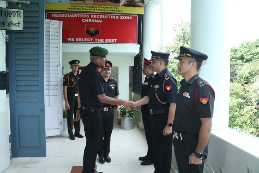Lt Gen RS Sundaram Shaking Hands