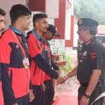 Lt Gen Rajesh Pushkar Shaking Hands