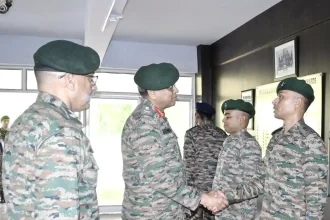 Lt Gen Sengupta Shaking Hands