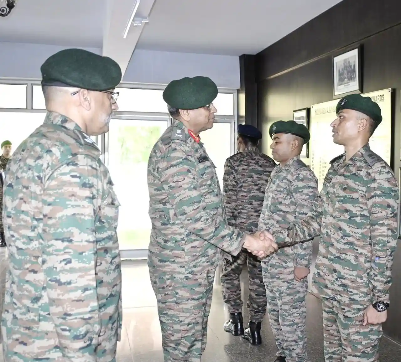 Lt Gen Sengupta Shaking Hands