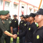 Maj Gen Amaresh Gunjan Shaking Hands