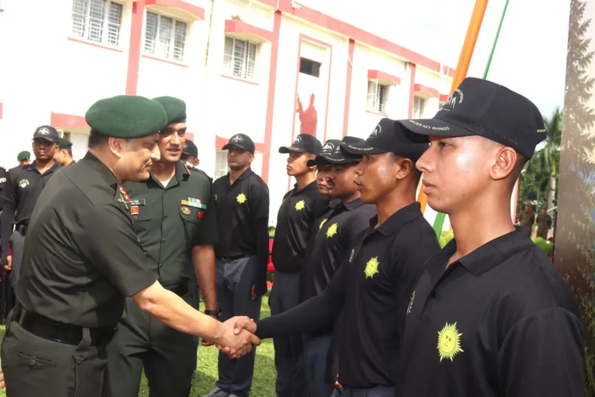 Maj Gen Amaresh Gunjan Shaking Hands