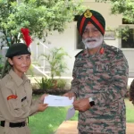 Maj Gen Anupinder Bevli Giving Award