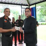 Officer Giving Award