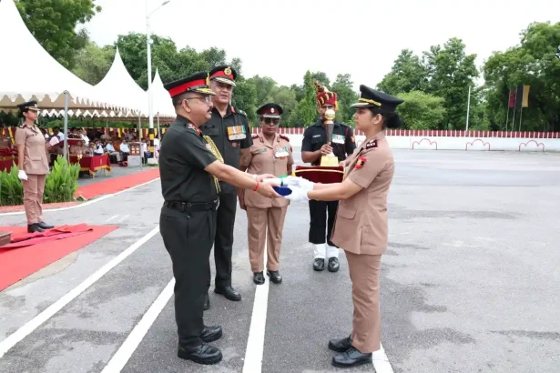 Officer Giving Trophy