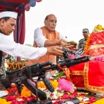 Pooja of Weapons Being Done