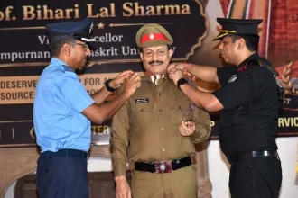 Prof. Bihari Lal Sharma Getting the Ranks