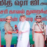 Amit Shah presents President’s Colour to Puducherry Police in historic ceremony at Gorimedu