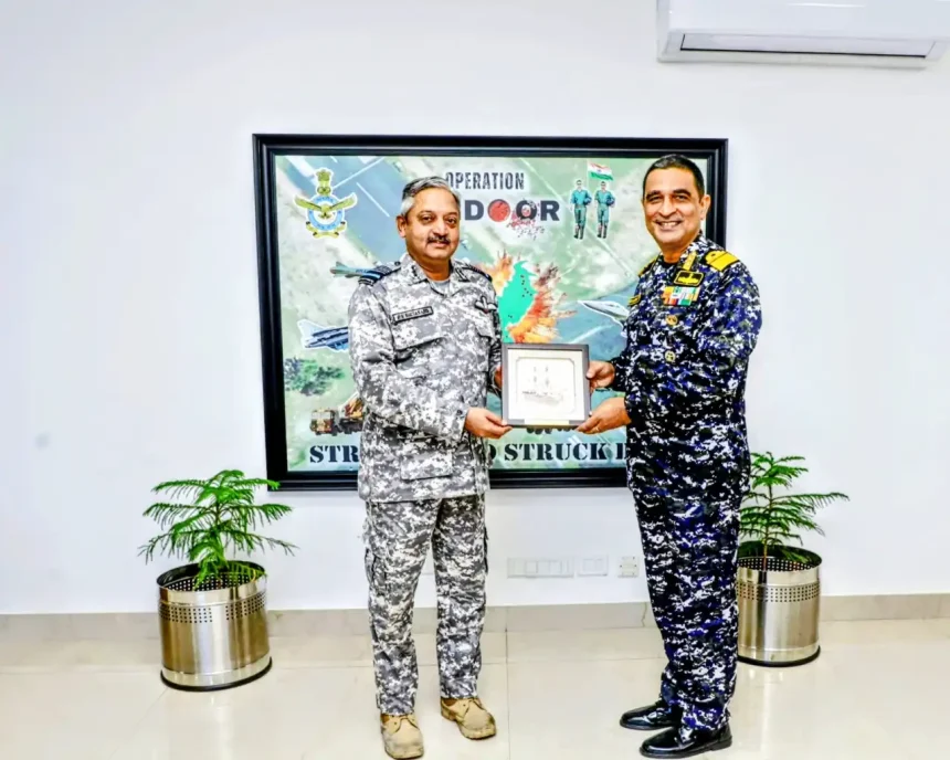 RAdm Sritanu Guru and Air Marshal Shivananad