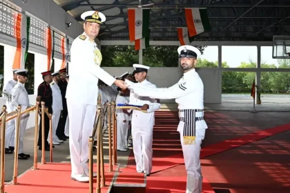 Rear Admiral Arjun Dev Nair Giving Award
