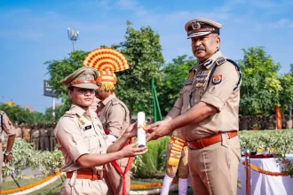Sub Inspector Asmita Dey Being Commended
