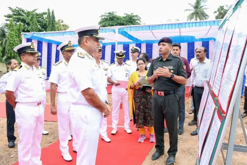 VAdm Sanjay Bhalla Reviewing