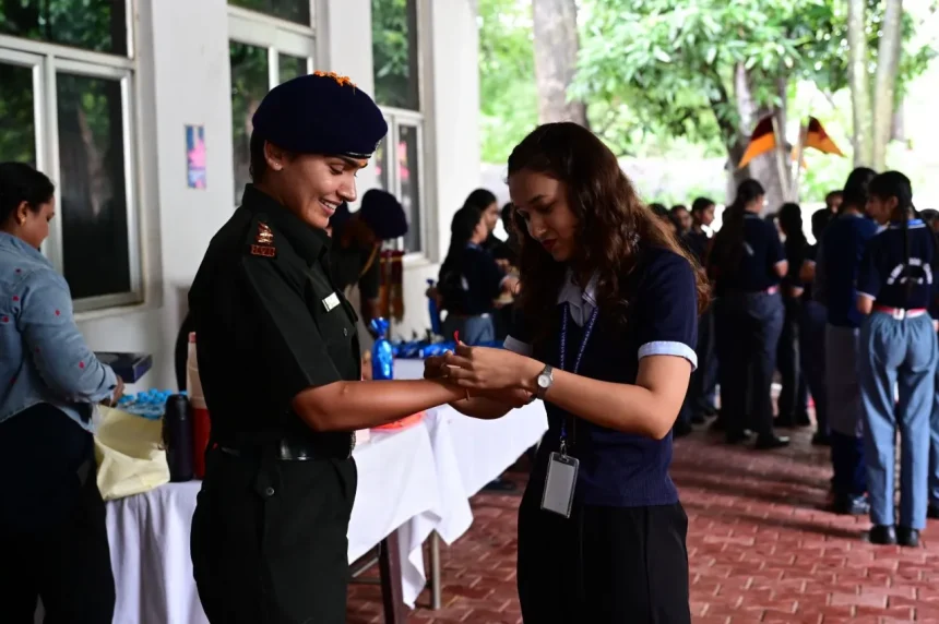 40 Schoolchildren Celebrate Raksha Bandhan With Army Personnel at RTS & D Hempur