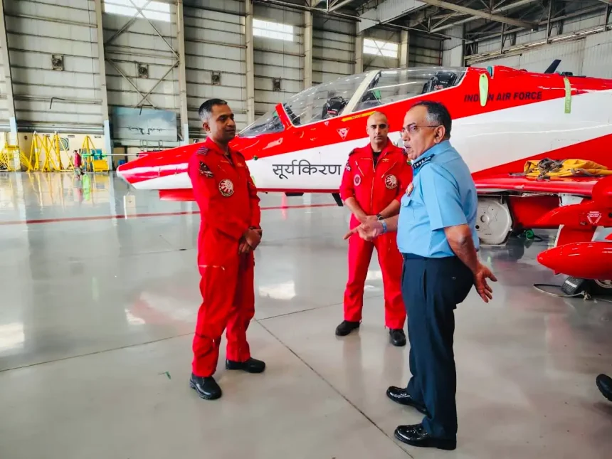 Air Marshal Sandeep Thareja Interacts With Suryakiran Aerobatic Team, Reviews Aviation Medicine and Flight Safety