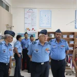 Air Marshal Vivek Hande Reviewing
