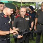 CDS General Subramani Reviewing Rifle