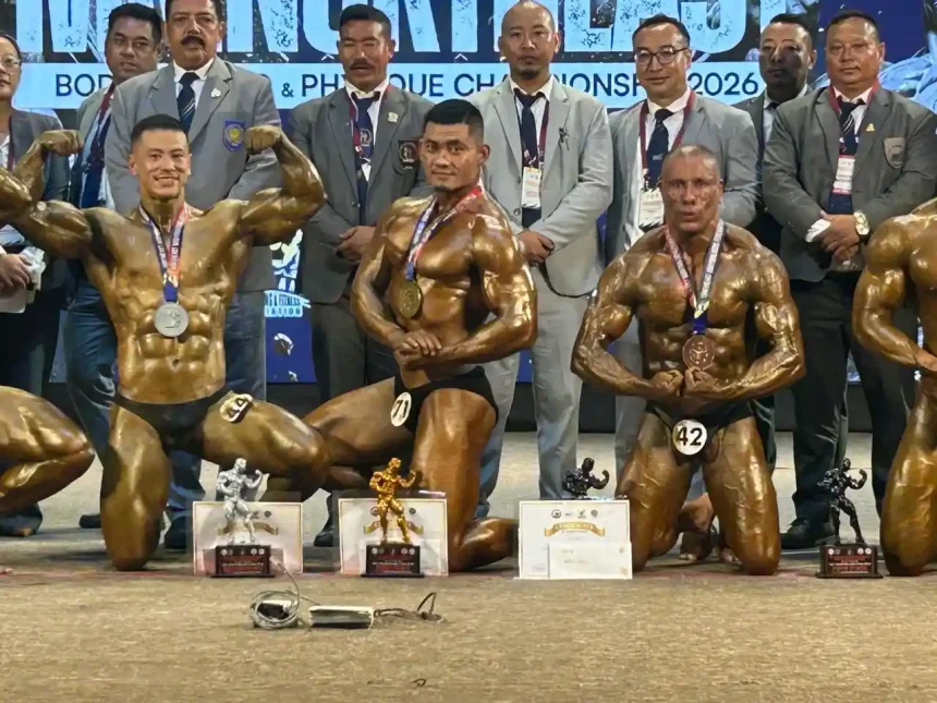 Indian Army’s Havildar Vikash Chettri Wins Bronze at Mr North East Bodybuilding Championship