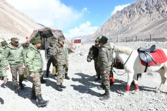 Lieutenant General Madanraj Pande Reviews Operational Readiness Along LAC in Ladakh