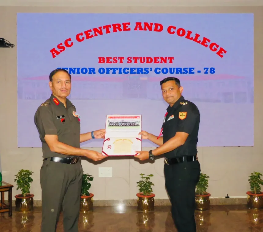 Lt Col Pratik S Fule Getting Award