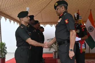 Lt Gen Anindya Sengupta Shaking Hands