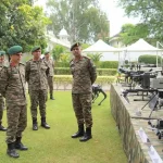 Lt Gen Manish Luthra Reviewing Equipment
