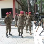 Lt Gen Pushpendra Singh Reviewing