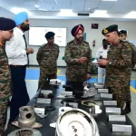 Maj Gen MA Shaik Reviewing