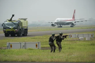Officers in Drill
