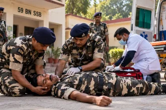 बहराइच में 59वीं बटालियन क्वार्टर में अचानक गिरने से SSB के सिपाही की मौत