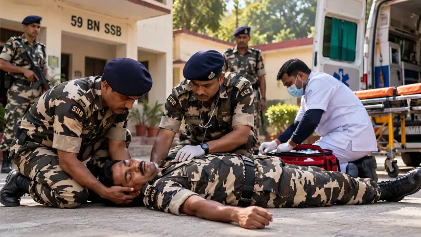 बहराइच में 59वीं बटालियन क्वार्टर में अचानक गिरने से SSB के सिपाही की मौत