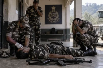 कांकेर कैंप में सेवा राइफल के साथ एसएसबी हवलदार मृत मिला