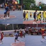Sainik School Cadets Playing Basketball