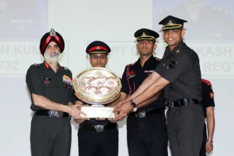 Captain Gyan Prakash Himanshu and Ashish Kumar Top Advanced Gunnery Course at School of Artillery Devlali
