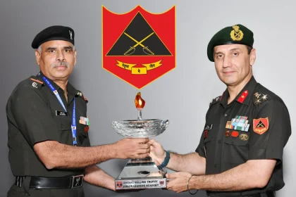 Trophy Being Given