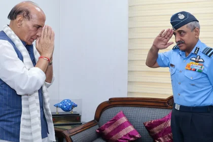 Air Marshal Ashutosh Dixit Calls on Defence Minister Rajnath Singh Ahead of Taking Over as IAF Chief
