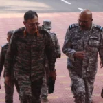 Air Marshal George Thomas and Lt Gen Pushpendra Singh
