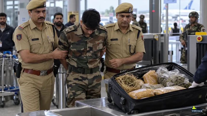 श्रीनगर हवाई अड्डे पर सामान में नशीले पदार्थ मिलने के बाद सेना का जवान गिरफ्तार