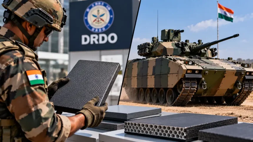 DRDO ने भविष्य के भारतीय सेना के लड़ाकू वाहनों के लिए 20% हल्के स्वदेशी कवच पैनल विकसित किए