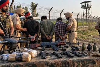 अमृतसर में पंजाब पुलिस ने सीमा पार ड्रोन हथियार तस्करी गिरोह का भंडाफोड़ किया