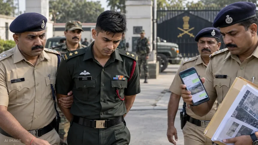 महिला को WhatsApp पर सैन्य गोपनीय जानकारी लीक करने के आरोप में सेना के कैप्टन गिरफ्तार