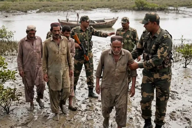 BSF Apprehends 4 Pakistani Fishermen, Seizes Fibre Boat in Gujarat’s Sir Creek Region
