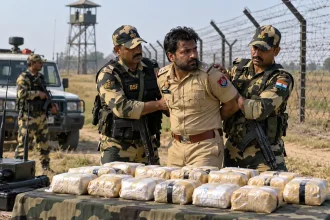 पाकिस्तान सीमा के पास बीएसएफ ने पंजाब पुलिस के सिपाही को 15 किलो हेरोइन के साथ पकड़ा